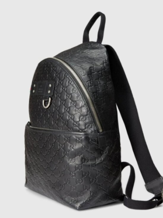 Gucci Rubber Guccissima Leather Backpack Black main image 4
